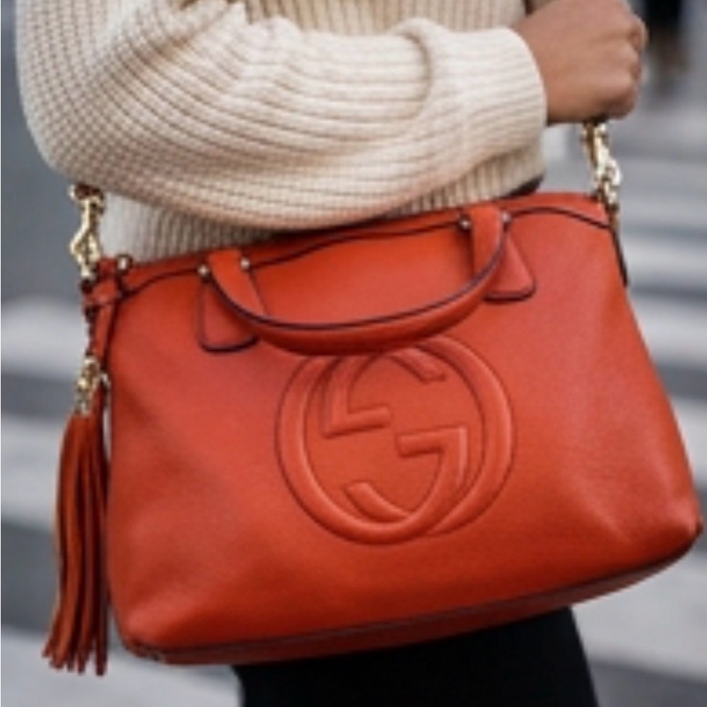 🔥🔥Gucci Red Leather Soho Shoulder Bag/ Crossed Body/ Handbag🔥🔥 - Picture 3 of 14